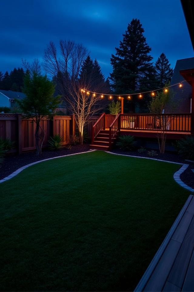 Landscaping — Full backyard transformation — sod, irrigation & cedar deck